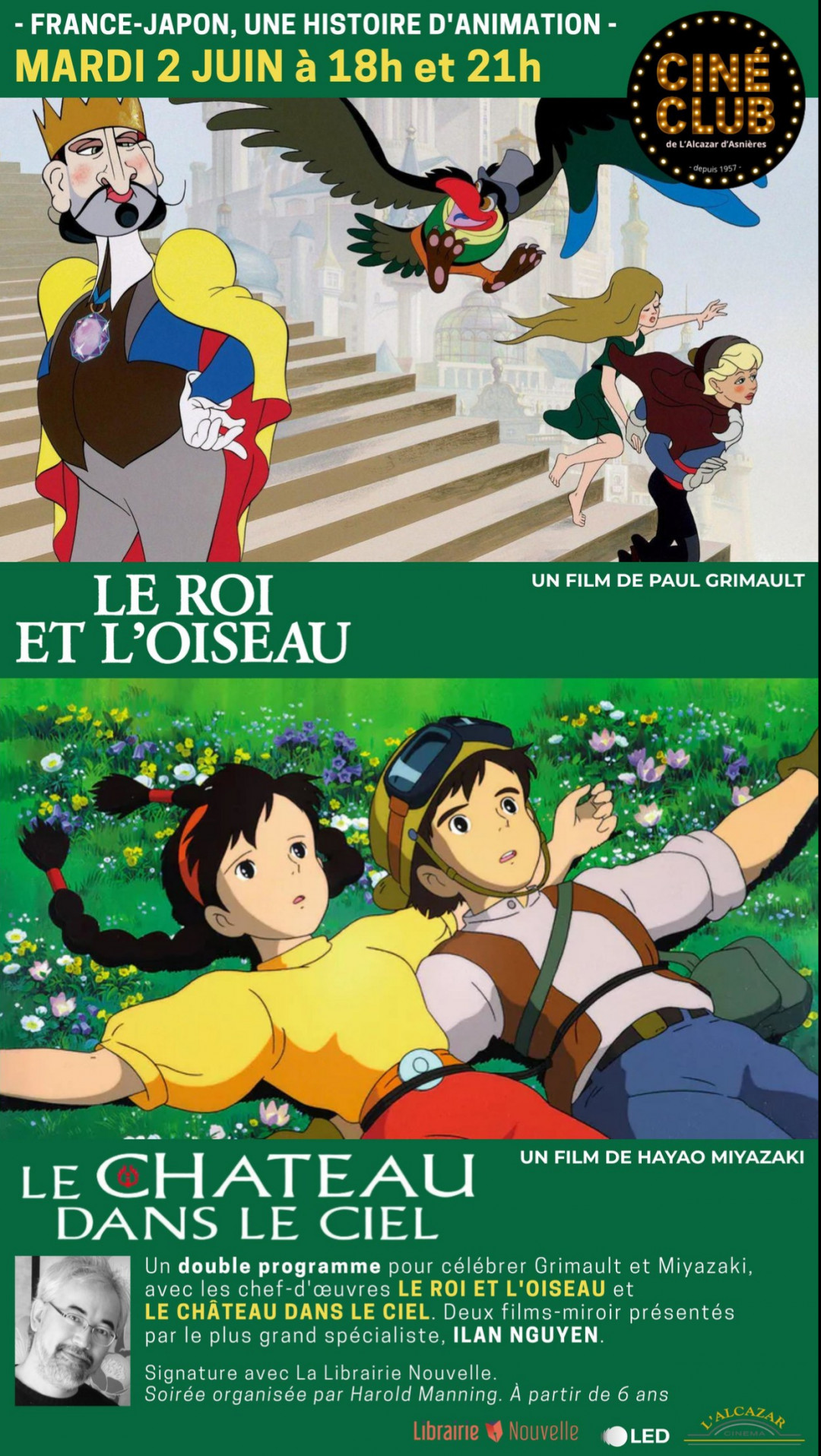Animation franco-japonaise : deux rendez-vous autour du Roi et l’Oiseau avec Ilan Nguyên