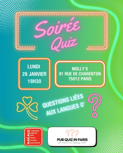 [AAEALO] Soirée quiz au Molly's
